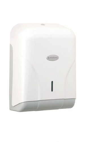 White Abs Wall-mounted Dispenser For Paper Hand Towels Z Folded 280x130x370 Mm - 853014 - 1