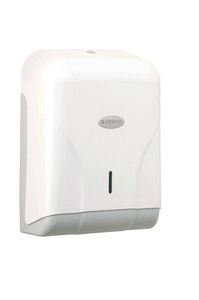 White Abs Wall-mounted Dispenser For Paper Hand Towels Z Folded 280x130x370 Mm - 853014 - 1