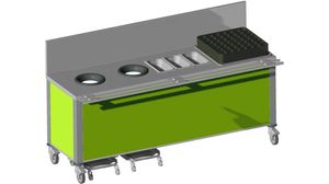Pre-sorting Table - H 83cm - Wheels - With Door - Rear Access - 858332 - 1