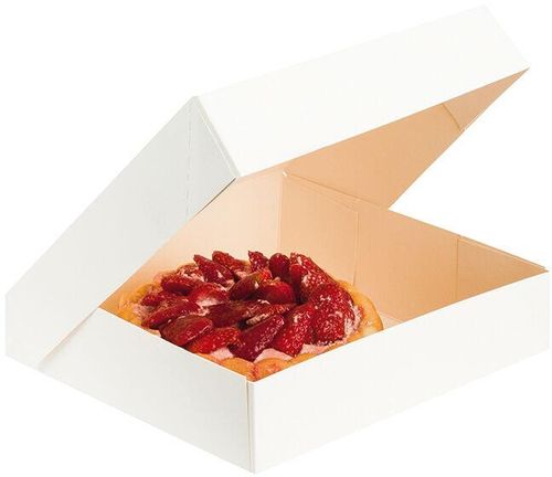 Packet Of 50 White Cardboard Cake Boxes H 80 Mm 320x320 Mm - 930517 - 2