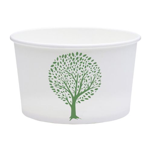 Vegware Soup Containers Green Tree 115-Series 340ml (500 Pack) - JK427 - 1