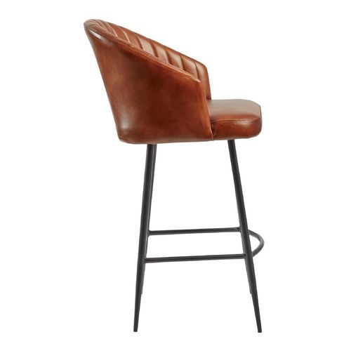 Brooklyn Bruciato Leather Bar Stool Tan - JM473 - 2