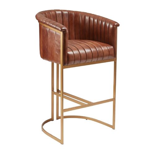 Nolan Leather Bar Stool Pecan Brown - JM479 - 1