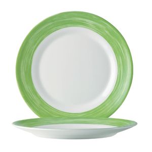 Arcoroc Brush Plates Green 252mm (12 Pack) - JK562 - 3
