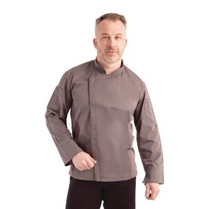 Unisex Chef Works Hartford Unisex Chef Jacket Graphite 4XL - BB263-4XL - 3
