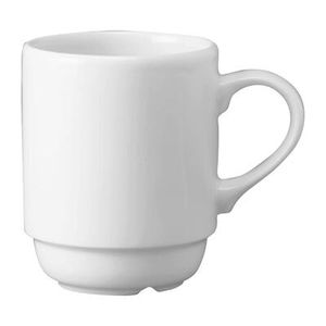 Churchill White Holloware Stacking Mugs 280ml (24 Pack) - CA830 - 1