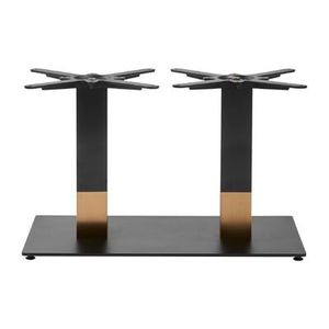 Boston Sleek Large Rectangular Coffee Table Base Black & Gold - JK462 - 1