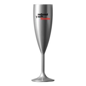 Custom Branded Reusable Silver Champagne Flute (187ml/6.6oz) - C5557 - 1