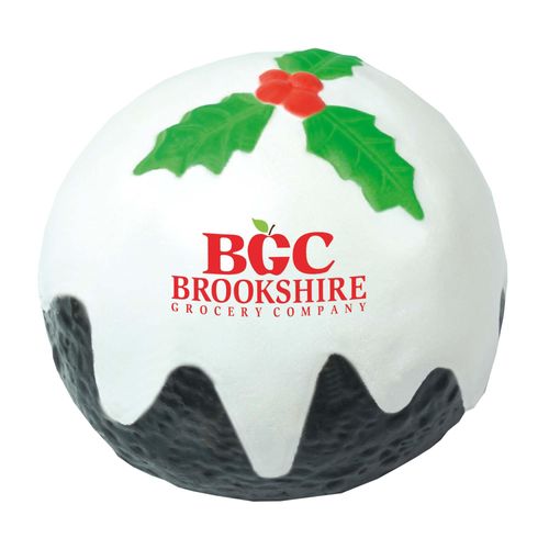 Custom Branded Stress Christmas Pudding - S0616 - 1
