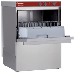 Diamond 046D/6 450mm Basket Frontloading Glasswasher and Dishwasher, 30 Baskets/hour - 046D-6 - 1