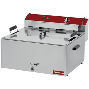 Diamond F16E/D-N Single Basket Countertop Deep Electric Fryer, 9kW - F16E-D-N - 1