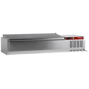 Diamond SY120/CC-R6 Stainless Steel Topping Unit with Stainless Steel Lid, 4 x 1/3 GN - SY120-CC-R6 - 1