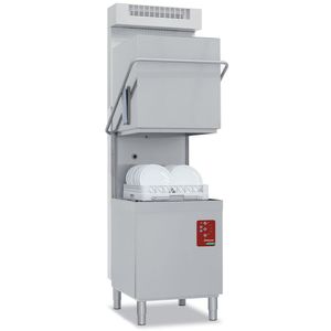 Diamond DCS9/6-AC-RC 500mm Basket Passthrough Hood Dishwasher with Integral Softener & Condenser, 20 Baskets per Hour - DCS9-6-AC-RC - 1