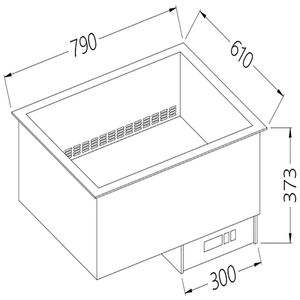 Diamond DI/BX08-PSC Dried up Electric Bain Marie, 2 x 1/1 GN - DI-BX08-PSC - 1