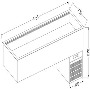 Diamond DI/RCX18-PVV Refrigerated Basin Element, Ventilated, 5X Gn 1/1 - DI-RCX18-PVV - 1
