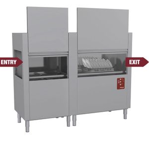 Diamond D160E/7 Rack Conveyor Dishwasher, 200 Baskets per Hour - D160E-7 - 1