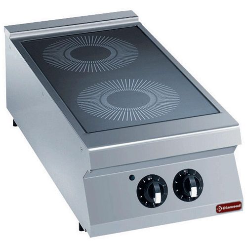 Diamond E22/2VC4T-N Vitroceramic Electric 2 Induction Hob Cooker, 6.8kW - E22-2VC4T-N - 2