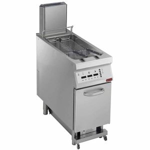 Diamond E22/F23CEA4-S Double Basket Freestanding Electric Fryer on Neutral Closed Cupboard, 18kW - E22-F23CEA4-S - 1