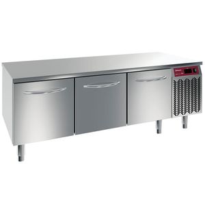 Diamond N77/B316G-9M 3 Drawer Stainless Steel Freezer Counter - N77-B316G-9M - 1
