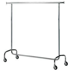 Diamond PVD/C Clothes Hanger On Dismountable Castors, Chromed - PVD-C - 1