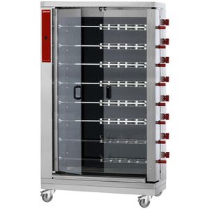 Diamond RVE/8C-CM Vitroceramic Rotary Electic Chicken Rotisserie, 48 Chickens Capacity - RVE-8C-CM - 1
