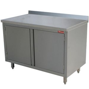 Diamond TA87A/B Table On Neutral Cupboard, Hinged Doors - TA87A-B - 1