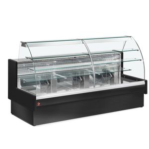 Diamond VE22/B5-R2P Black Refrigerated Serveover Counter, 2200mm - VE22-B5-R2P - 1