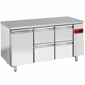 Diamond TS3N/H_2XK1/2-H 1 Door & 4 Drawer Stainless Steel Refrigerated Counter - TS3N-H_2XK1-2-H - 1