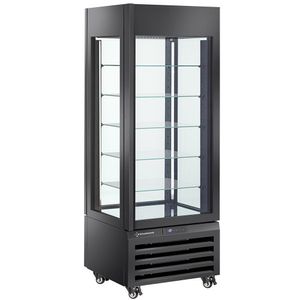 Diamond MAX-507-PB Black 5 Levels Glass Pastry Showcase, 440 Litres - MAX-507-PB - 1