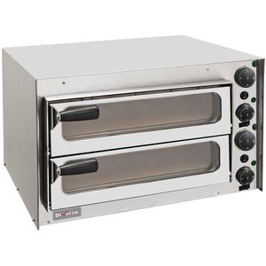 Diverso WR-PZ35-PV Pizza oven 350 mm, with glass door, double chamber - WR-PZ35-PV - 1