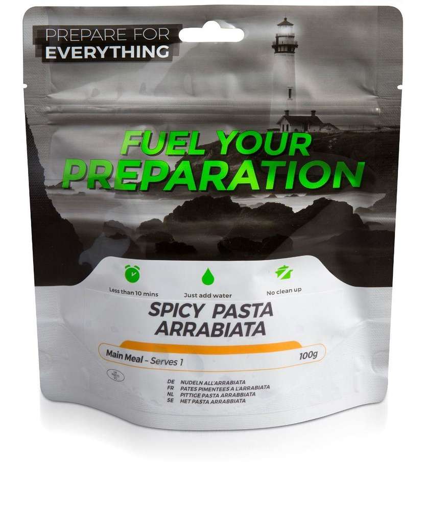 Fuel Your Preparation spicy pasta arrabiata camping outdoor meal