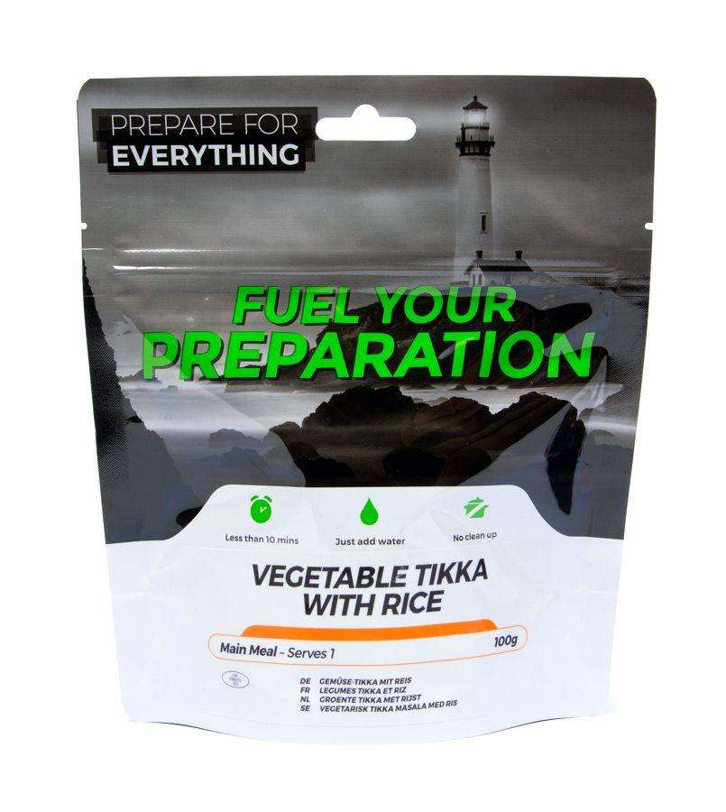Fuel Your Preparation vegetable tikka & rice camping outdoor meal