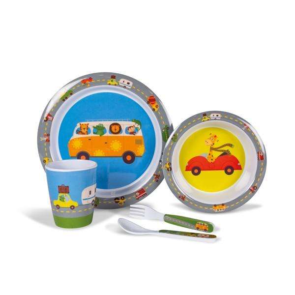 Kampa Animal traffic melamine childrens tabeware set