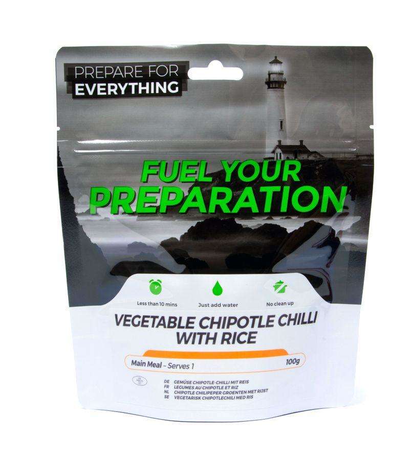 Fuel Your Preparation veg chipotle chilli & rice camping outdoor meal