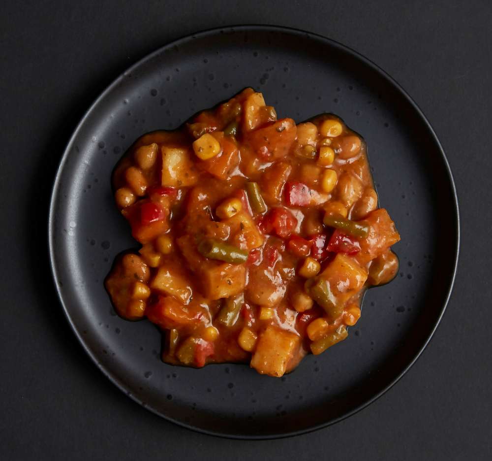 Plain packaged Ready to Eat Meal Vegetable Curry