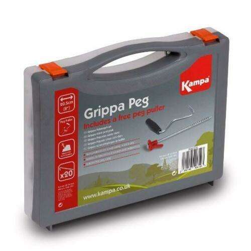20 Grippa Tent Pegs & Carry Case Kampa