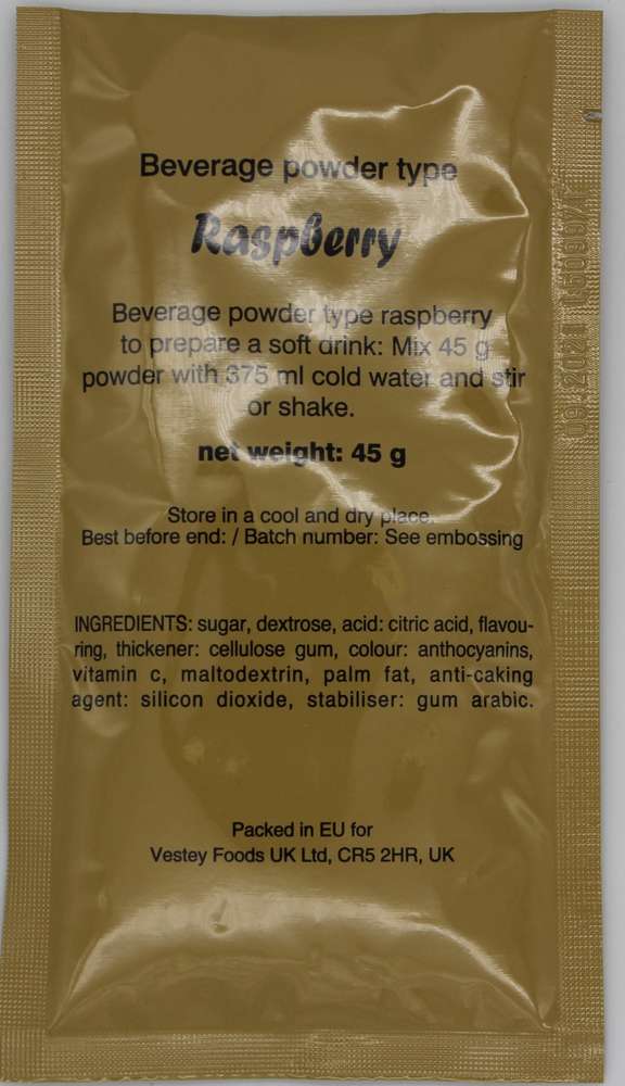 Raspberry Beverage powder type sachet Drink