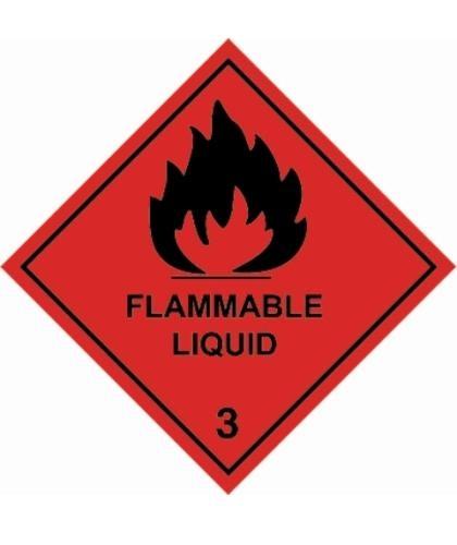 HZ231 - Hazard Label "FLAMMABLE LIQUID" 100x100mm (250 Labels per Roll)