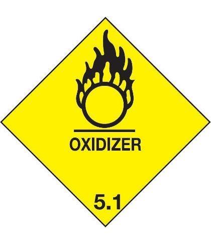 HZ514 - Hazard Label "OXIDIZER" 100x100mm (250 Labels per Roll)
