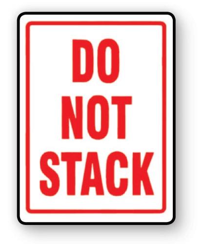 VL108ST - Parcel Label "DO NOT STACK" 108x79mm (500 Labels per Roll)