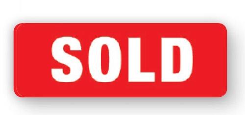 VL89SO - Parcel Label "SOLD" 89x32mm (1000 Labels per Roll)