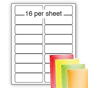 Fluorescent A4 Labels 99x34mm 16 per sheet