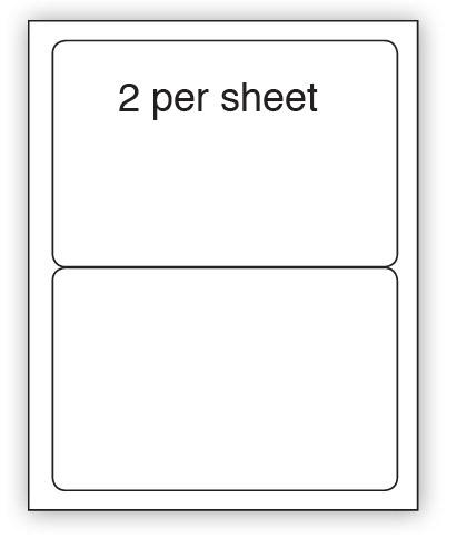 ULL2REM - A4 Label White Removable 200x144mm 2 up (100 Sheets)