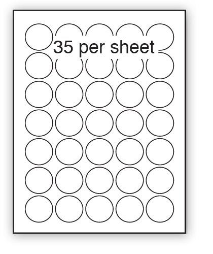 P37REM - A4 Label White Removable 37mm Diameter Circle 35 up (200 Sheets)