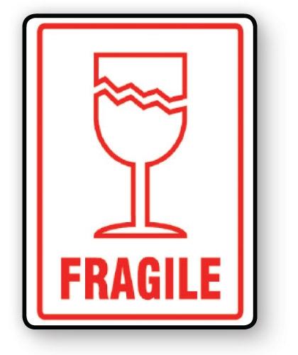 VL108FR - Parcel Label "FRAGILE" 108x79mm (500 Labels per Roll)