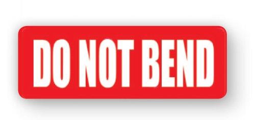 VL89DB - Parcel Label "DO NOT BEND" 89x32mm (1000 Labels per Roll)