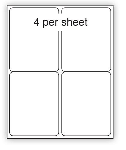 ULL4REM - A4 Label White Removable 99x139mm 4 up (100 Sheets)