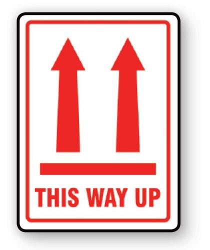VL108TH - Parcel Label "THIS WAY UP" 108x79mm (500 Labels per Roll)