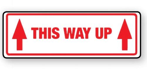 VL148TH - Parcel Label "THIS WAY UP" 148x50mm (500 Labels per Roll)