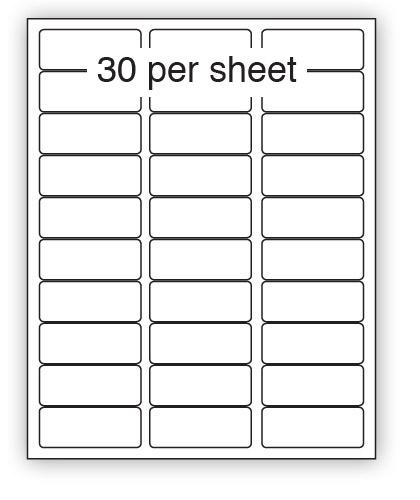 ULL30REM - A4 Label White Removable 64x28mm 30 up (100 Sheets)